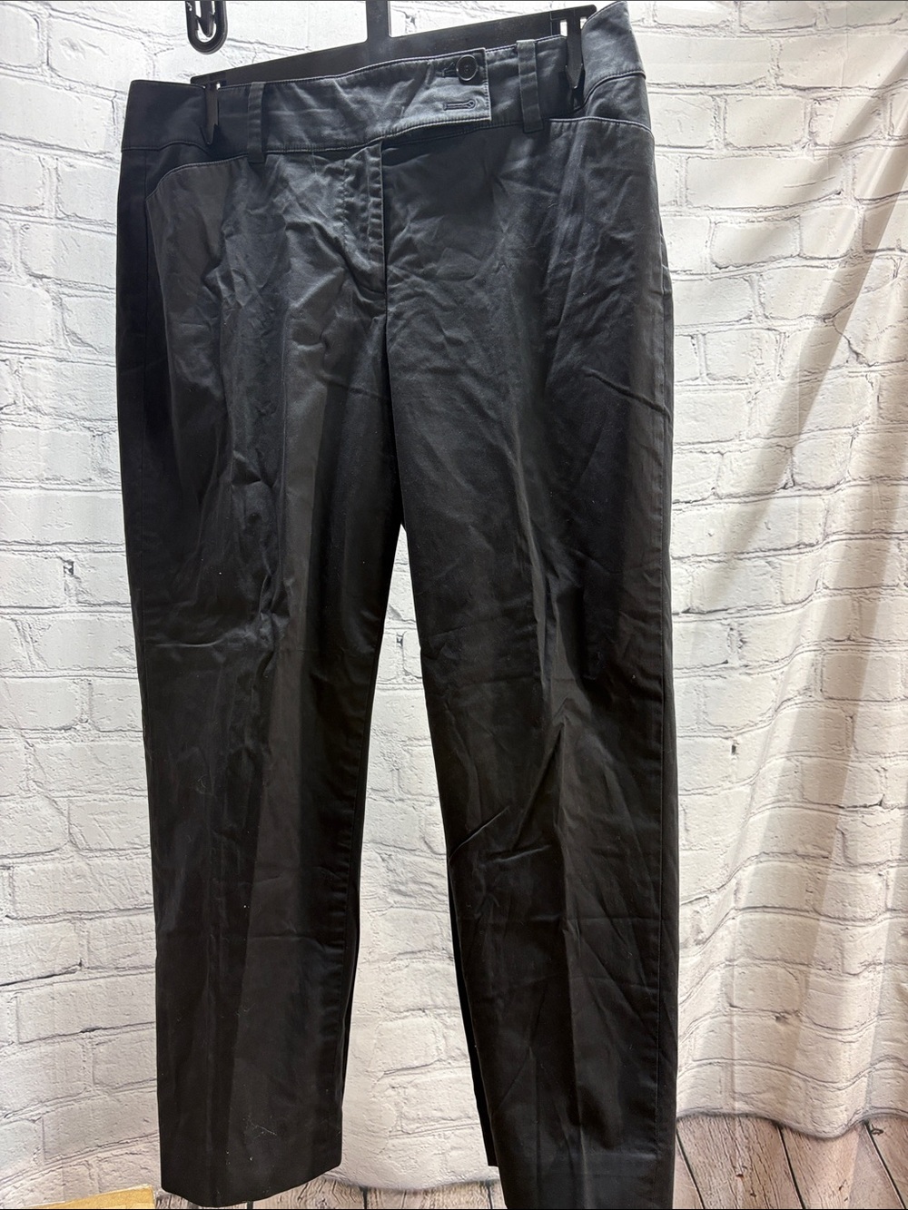 Ann Taylor Factory Black Straight-Leg Dress Trousers